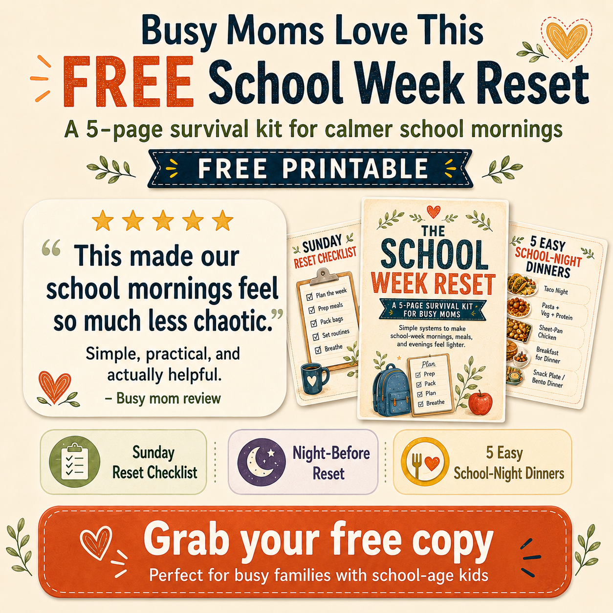 FREE! The School Week Reset